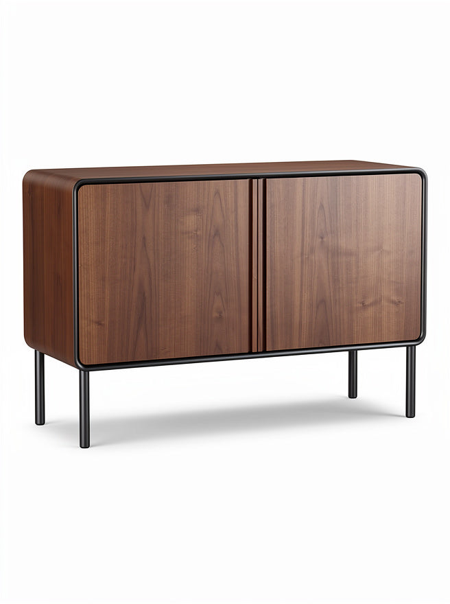 Modern houten dressoir met metalen poten